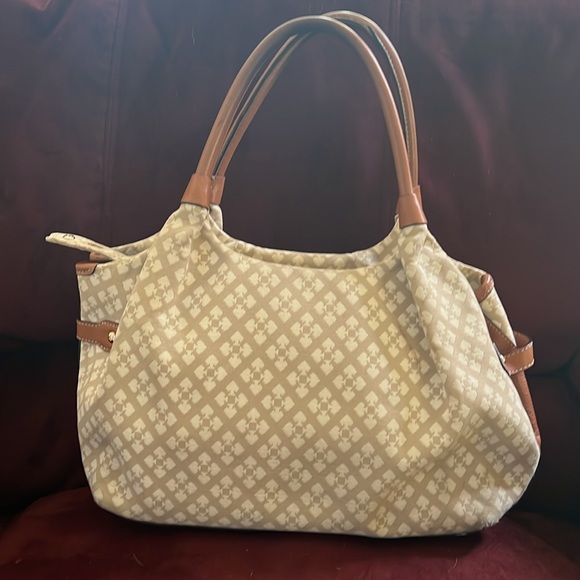 Kate Spade Classic Spade Stevie Canvas Bag  LARGE Purse Bag - Picture 2 of 7